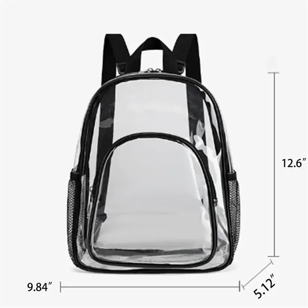 PVC Clear Backpack Durable Bag Stadium Approved Lightweight - PVC Clear Backpack Durable Bag Stadium Approved Lightweight - Image 2 of 5