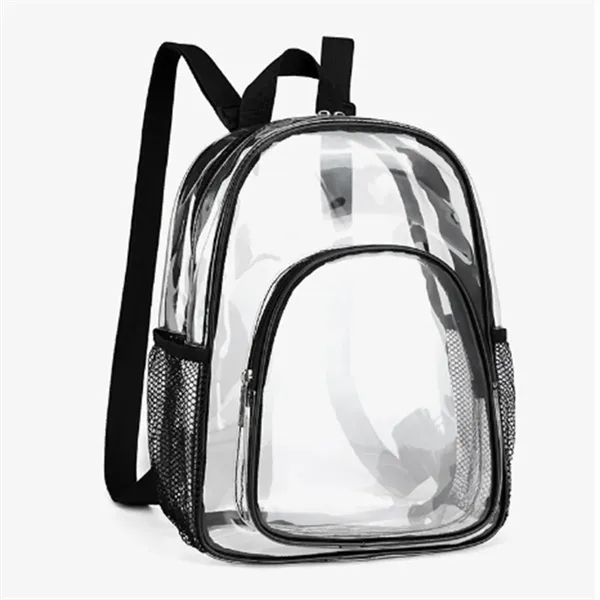 PVC Clear Backpack Durable Bag Stadium Approved Lightweight - PVC Clear Backpack Durable Bag Stadium Approved Lightweight - Image 5 of 5