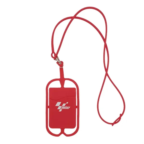 Lanyard Silicone Phone Wallet Holder - Lanyard Silicone Phone Wallet Holder - Image 1 of 5