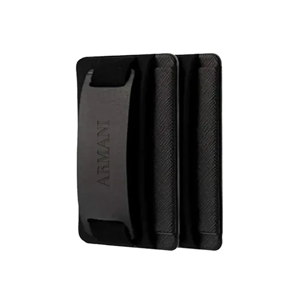 Leather Phone Wallet with Hand Grip - Leather Phone Wallet with Hand Grip - Image 1 of 5
