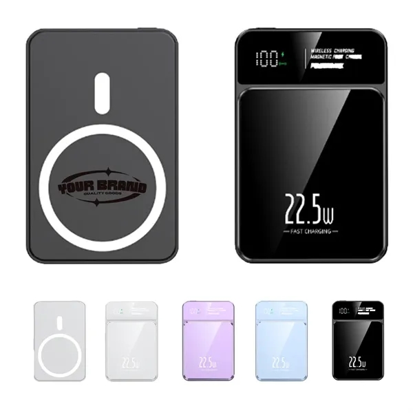 10000mAh Magnetic Power Bank Wireless Portable Charger - 10000mAh Magnetic Power Bank Wireless Portable Charger - Image 0 of 5