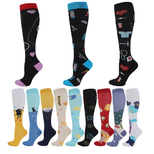 Custom Elastic Compression Socks For Sports Health In Stock - Custom Elastic Compression Socks For Sports Health In Stock - Image 0 of 2