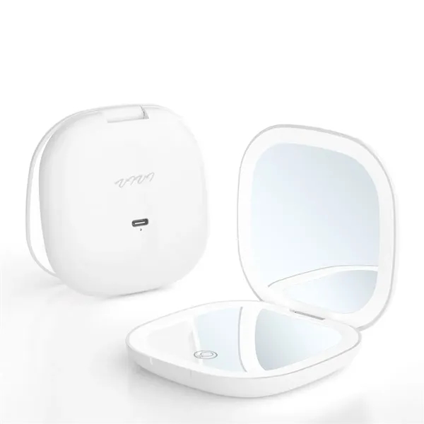Magnification Led Pocket Compact Mirror 1x 10x - Magnification Led Pocket Compact Mirror 1x 10x - Image 0 of 3