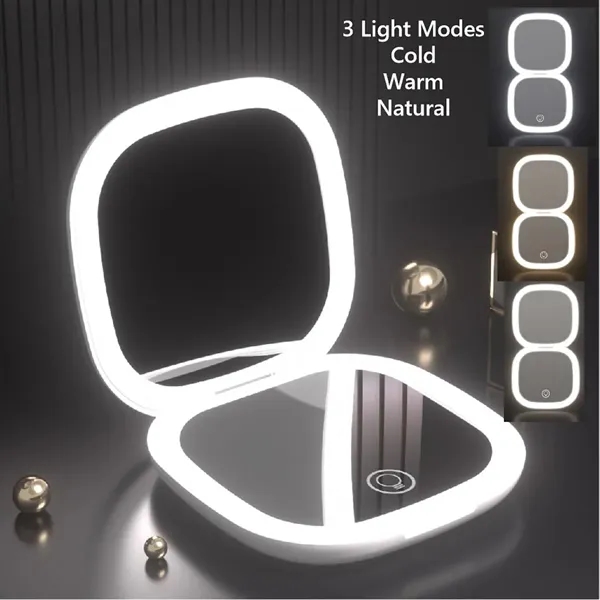 Magnification Led Pocket Compact Mirror 1x 10x - Magnification Led Pocket Compact Mirror 1x 10x - Image 1 of 3