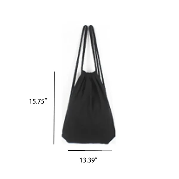 Durable Cotton Canvas Tote Bag Drawstring Color Backpack - Durable Cotton Canvas Tote Bag Drawstring Color Backpack - Image 1 of 3