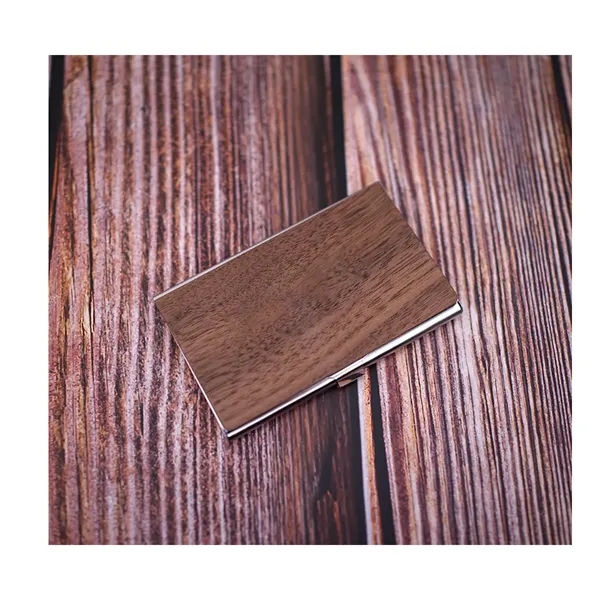 Classic Wood Business Engraved Card Case For Work Office - Classic Wood Business Engraved Card Case For Work Office - Image 2 of 7