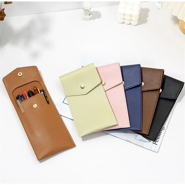 High Quality Customizable Pen Case Holder PU Leather Pouch - High Quality Customizable Pen Case Holder PU Leather Pouch - Image 2 of 3