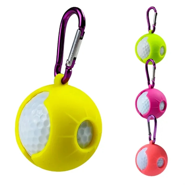 Silicone Golf Ball Holder with Carabiner - Silicone Golf Ball Holder with Carabiner - Image 0 of 7