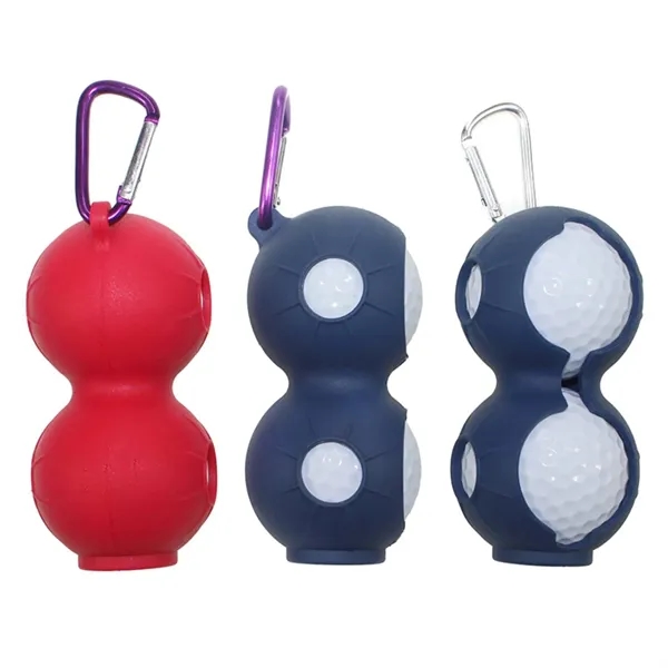 Duo Silicone Golf Ball Holder with Carabiner - Duo Silicone Golf Ball Holder with Carabiner - Image 0 of 13