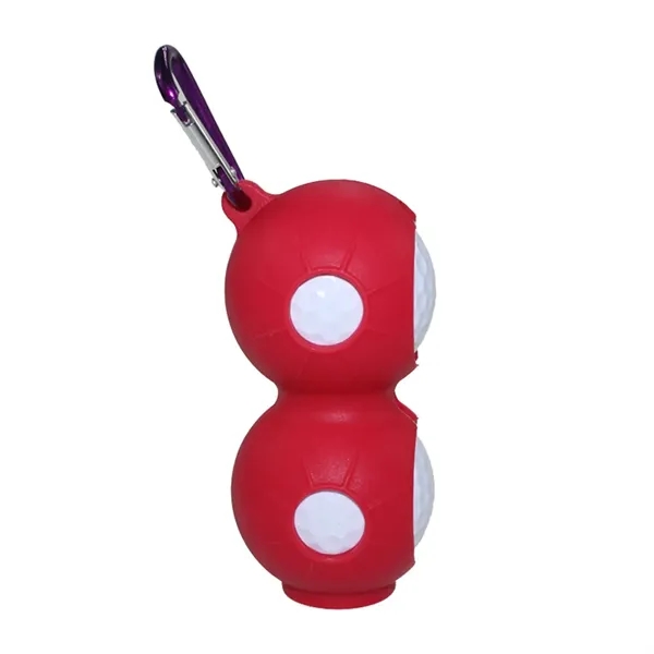 Duo Silicone Golf Ball Holder with Carabiner - Duo Silicone Golf Ball Holder with Carabiner - Image 7 of 13