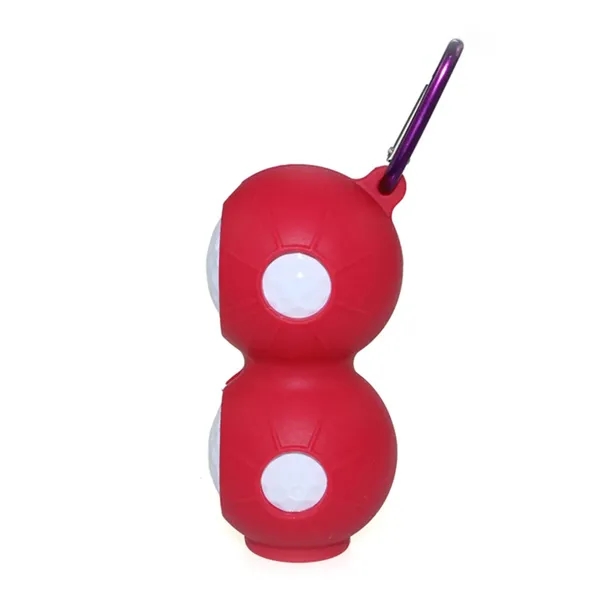 Duo Silicone Golf Ball Holder with Carabiner - Duo Silicone Golf Ball Holder with Carabiner - Image 9 of 13