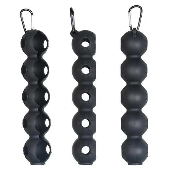 Grip Five Silicone Golf Ball Holder with Carabiner - Grip Five Silicone Golf Ball Holder with Carabiner - Image 0 of 7