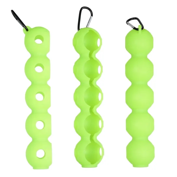 Grip Five Silicone Golf Ball Holder with Carabiner - Grip Five Silicone Golf Ball Holder with Carabiner - Image 2 of 7