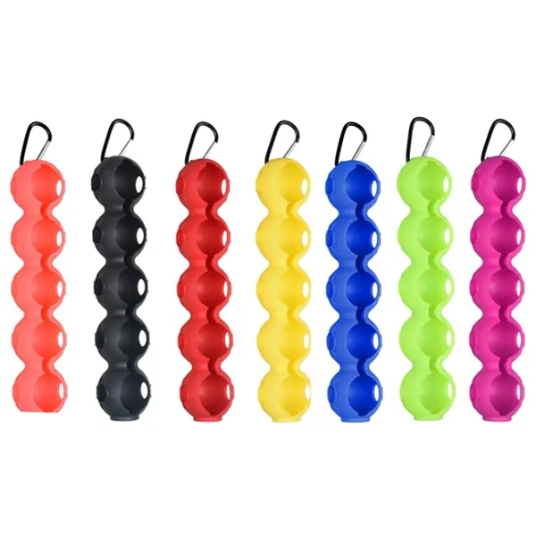 Grip Five Silicone Golf Ball Holder with Carabiner - Grip Five Silicone Golf Ball Holder with Carabiner - Image 3 of 7