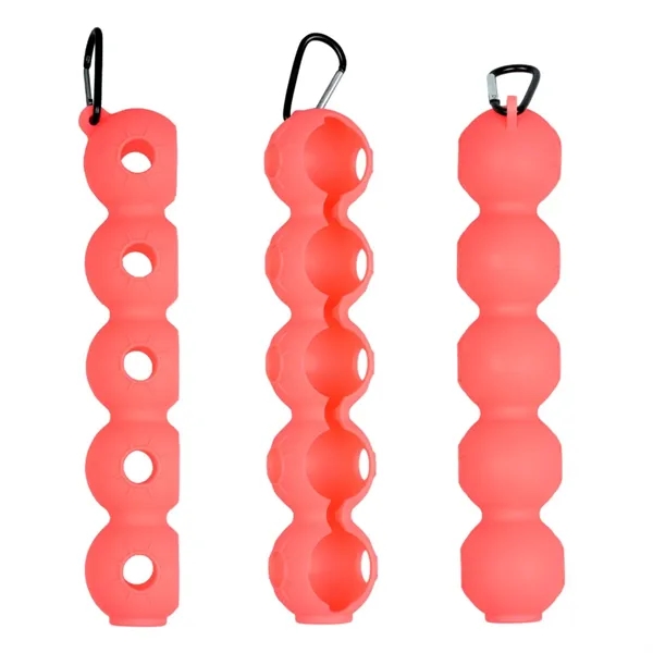 Grip Five Silicone Golf Ball Holder with Carabiner - Grip Five Silicone Golf Ball Holder with Carabiner - Image 4 of 7