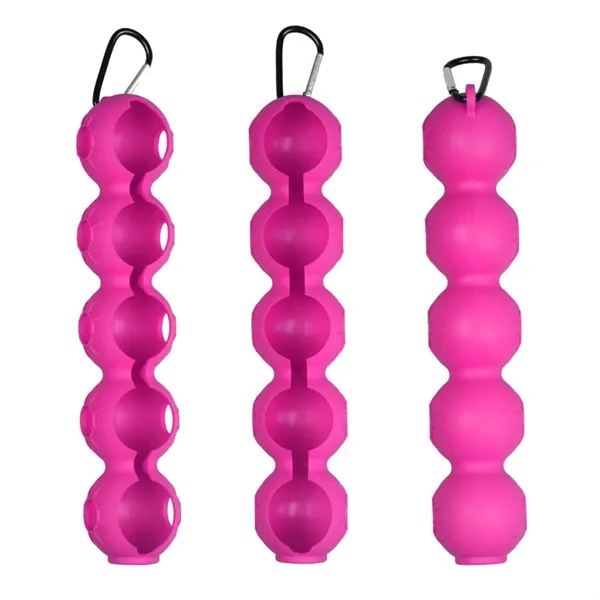 Grip Five Silicone Golf Ball Holder with Carabiner - Grip Five Silicone Golf Ball Holder with Carabiner - Image 5 of 7
