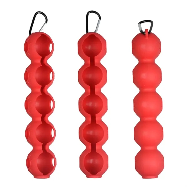 Grip Five Silicone Golf Ball Holder with Carabiner - Grip Five Silicone Golf Ball Holder with Carabiner - Image 6 of 7