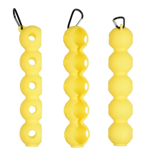 Grip Five Silicone Golf Ball Holder with Carabiner - Grip Five Silicone Golf Ball Holder with Carabiner - Image 7 of 7
