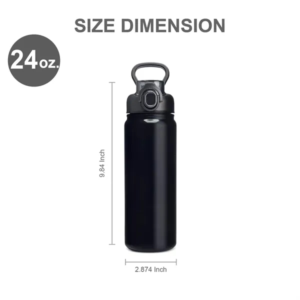 24 oz Stainless Steel Vacuum Insulated Water Bottle w/ spout - 24 oz Stainless Steel Vacuum Insulated Water Bottle w/ spout - Image 1 of 9