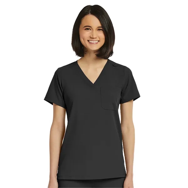 ScrubJoy Originals - Women's Fitted One-Pocket V-Neck Top - ScrubJoy Originals - Women's Fitted One-Pocket V-Neck Top - Image 0 of 23