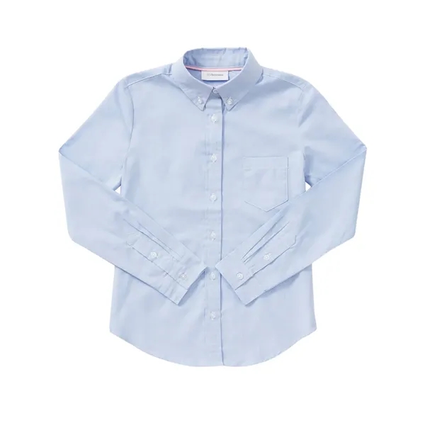 Classroom Uniforms - Junior Girls' Long Sleeve Oxford Shirt - Classroom Uniforms - Junior Girls' Long Sleeve Oxford Shirt - Image 0 of 1