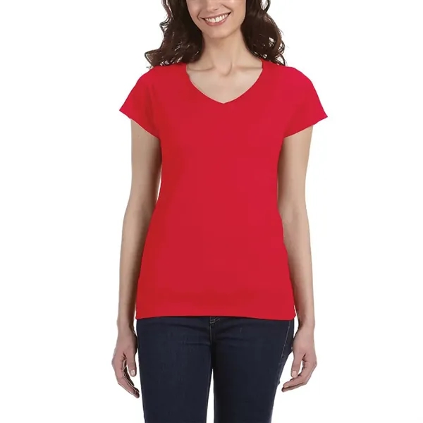 Ladies Preshrunk Cotton V-Neck T-Shirt - Ladies Preshrunk Cotton V-Neck T-Shirt - Image 2 of 9