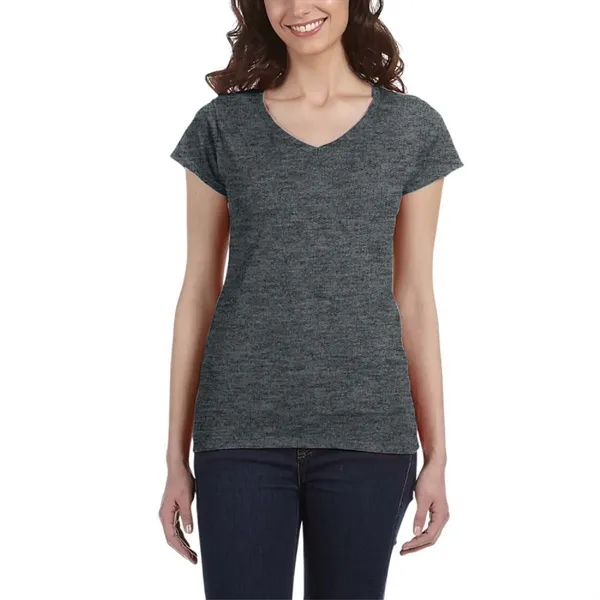 Ladies Preshrunk Cotton V-Neck T-Shirt - Ladies Preshrunk Cotton V-Neck T-Shirt - Image 3 of 9