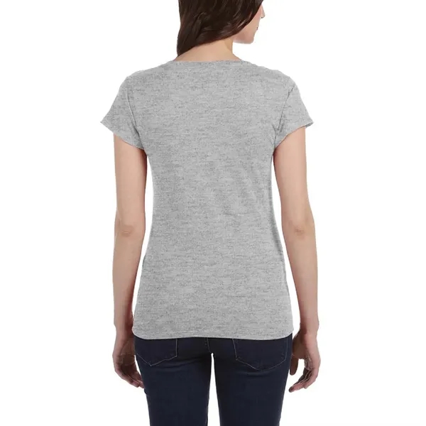 Ladies Preshrunk Cotton V-Neck T-Shirt - Ladies Preshrunk Cotton V-Neck T-Shirt - Image 6 of 9