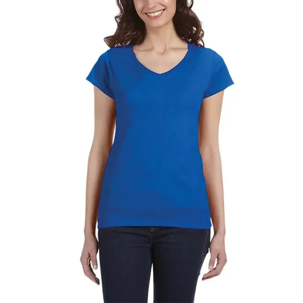 Ladies Preshrunk Cotton V-Neck T-Shirt - Ladies Preshrunk Cotton V-Neck T-Shirt - Image 9 of 9