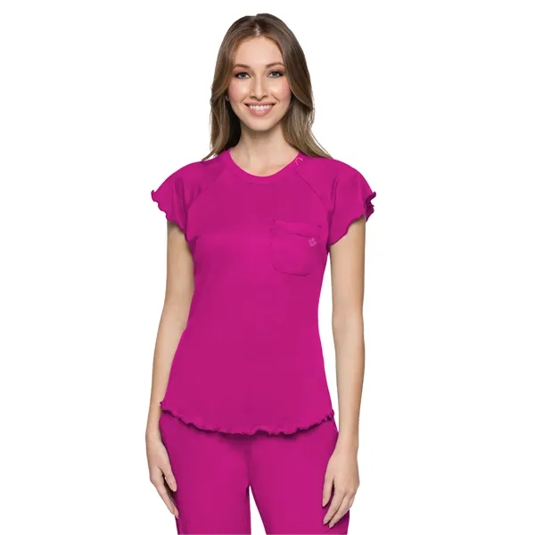 Med Couture - MC Layers - Women's 1-Pocket Lettuce-Edged Top - Med Couture - MC Layers - Women's 1-Pocket Lettuce-Edged Top - Image 0 of 5
