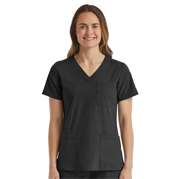 ScrubJoy Originals - Women's Fitted Six-Pocket V-Neck Top - ScrubJoy Originals - Women's Fitted Six-Pocket V-Neck Top - Image 0 of 4