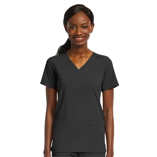 ScrubJoy Originals - Women's Fitted Two-Pocket V-Neck Top - ScrubJoy Originals - Women's Fitted Two-Pocket V-Neck Top - Image 0 of 23