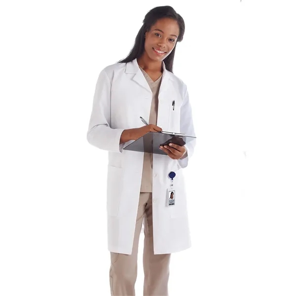 Meta Labwear - Women's Three-Pocket 37" Full-Length Lab Coat - Meta Labwear - Women's Three-Pocket 37" Full-Length Lab Coat - Image 0 of 1