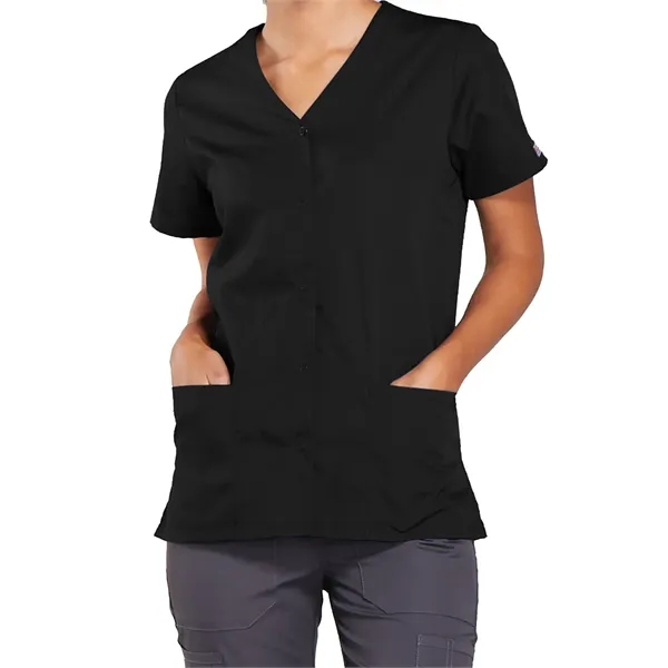 Cherokee - Workwear Originals - Women's Snap Front Scrub Top - Cherokee - Workwear Originals - Women's Snap Front Scrub Top - Image 1 of 20