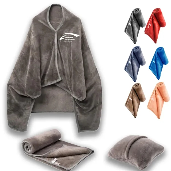 Soft Shawl Blanket Pillow 2 in 1 Versatile Office Workplace - Soft Shawl Blanket Pillow 2 in 1 Versatile Office Workplace - Image 0 of 8