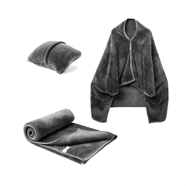 Soft Shawl Blanket Pillow 2 in 1 Versatile Office Workplace - Soft Shawl Blanket Pillow 2 in 1 Versatile Office Workplace - Image 4 of 8