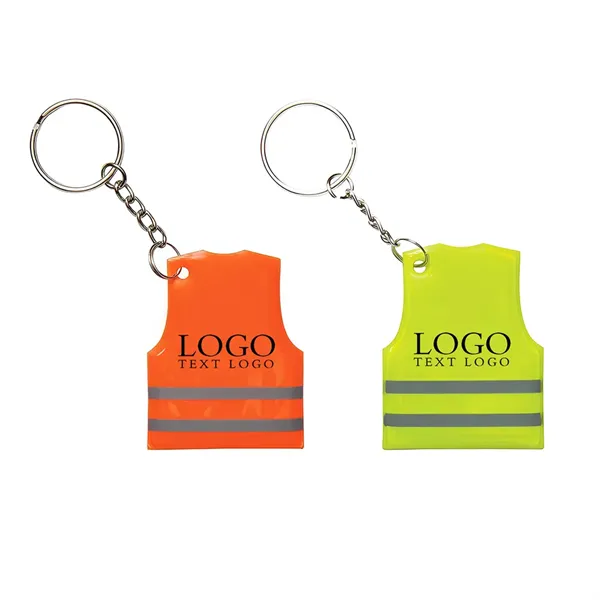 Custom Reflective Safety Vest Keytag - Custom Reflective Safety Vest Keytag - Image 0 of 3