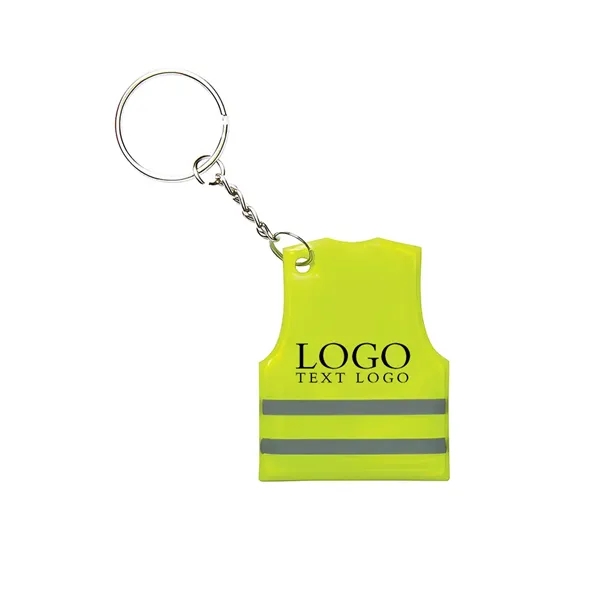 Custom Reflective Safety Vest Keytag - Custom Reflective Safety Vest Keytag - Image 1 of 3