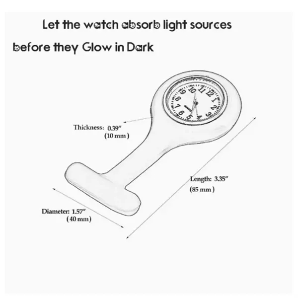 Portable Nurse Clock Paramedic Medical Brooch Fob Watch - Portable Nurse Clock Paramedic Medical Brooch Fob Watch - Image 1 of 8