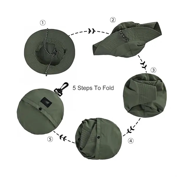 Foldable Quick-Drying Waterproof Outdoor Fisherman Sun Hat - Foldable Quick-Drying Waterproof Outdoor Fisherman Sun Hat - Image 2 of 9