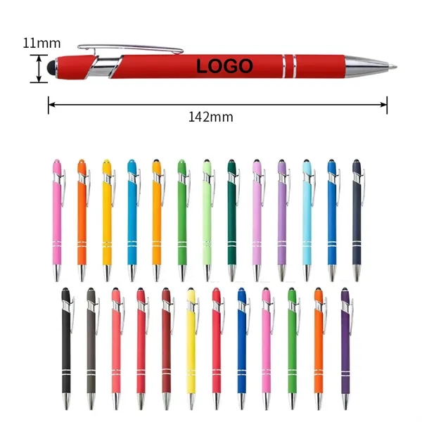 Soft Touch Rubberized Metal Ballpoint Pen - Soft Touch Rubberized Metal Ballpoint Pen - Image 0 of 21
