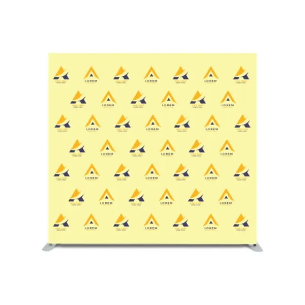 8ft x 8ft Step and Repeat Straight Pillow Case Backdrop - 8ft x 8ft Step and Repeat Straight Pillow Case Backdrop - Image 0 of 3