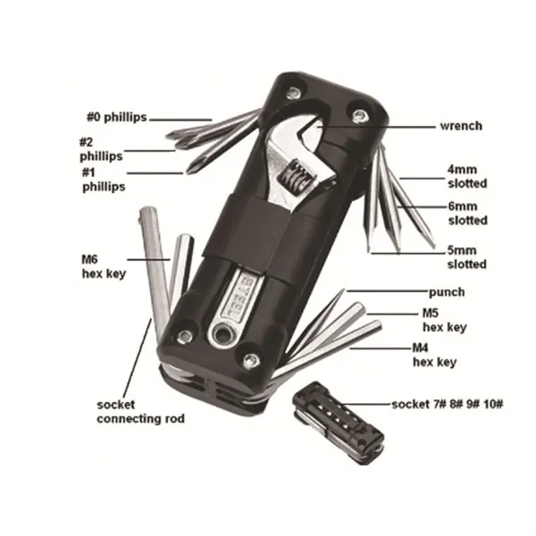 Multi-Functional Bicycle Cycling Mechanic Repair Tool Kit - Multi-Functional Bicycle Cycling Mechanic Repair Tool Kit - Image 2 of 5
