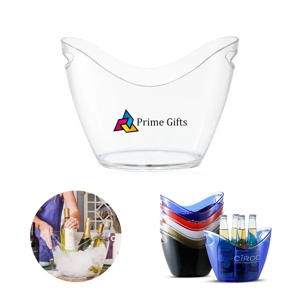 136 Oz Portable Wine Beer Acrylic Ice Bucket - 136 Oz Portable Wine Beer Acrylic Ice Bucket - Image 0 of 4