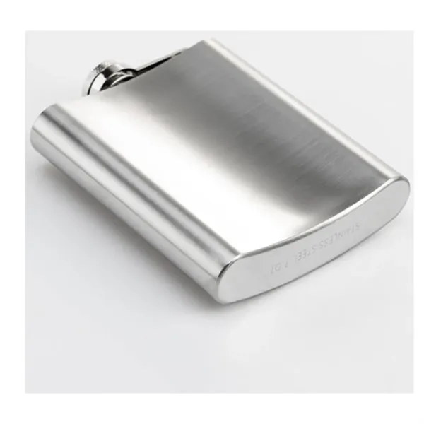 6oz Stainless Steel Matte Hip Flask Whiskey Bourbon - 6oz Stainless Steel Matte Hip Flask Whiskey Bourbon - Image 3 of 5