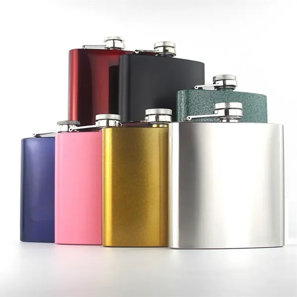 6oz Stainless Steel Matte Hip Flask Whiskey Bourbon - 6oz Stainless Steel Matte Hip Flask Whiskey Bourbon - Image 5 of 5