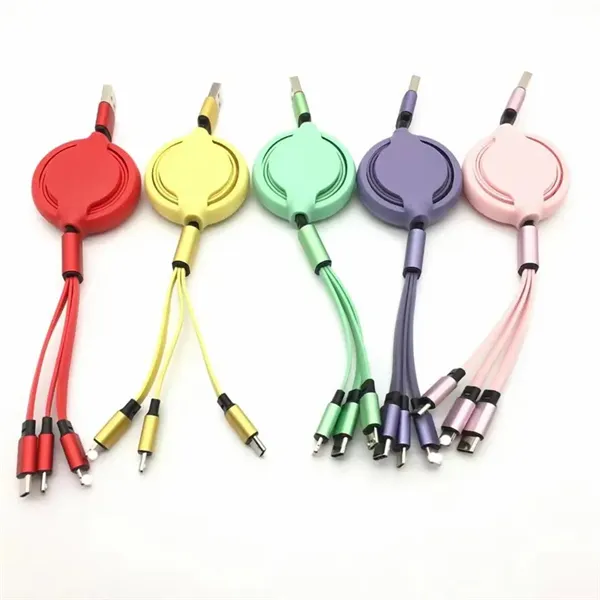 1 To 3 Telescopic Charging Wire - 1 To 3 Telescopic Charging Wire - Image 0 of 1