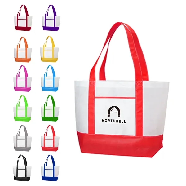 Two Tone Non Woven Boat Tote Bag MOQ100 - Two Tone Non Woven Boat Tote Bag MOQ100 - Image 0 of 12