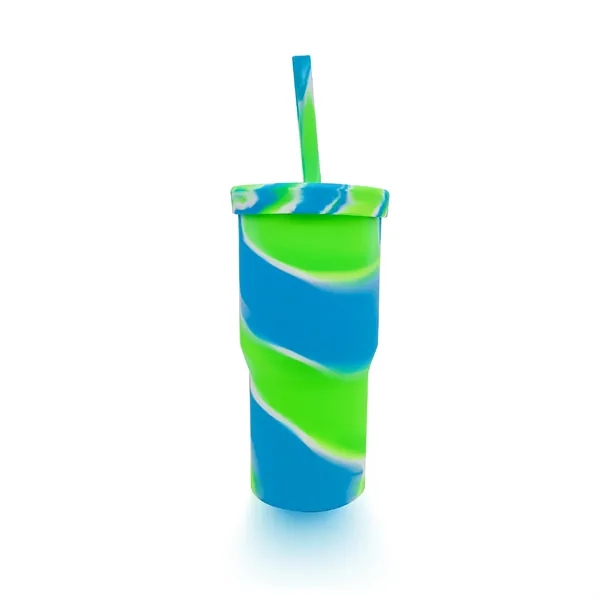 Silicone 32oz Straw Tumbler - Silicone 32oz Straw Tumbler - Image 4 of 5