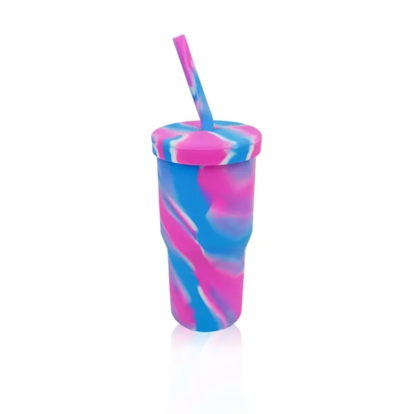 Silicone 32oz Straw Tumbler - Silicone 32oz Straw Tumbler - Image 5 of 5